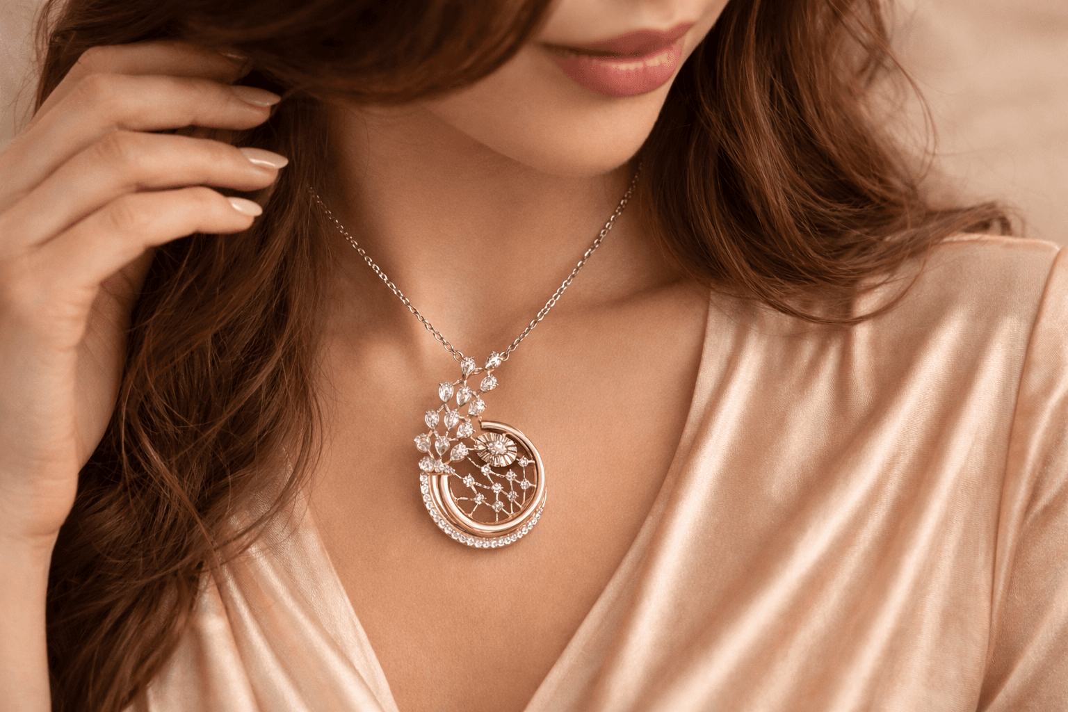 Gold structured earrings